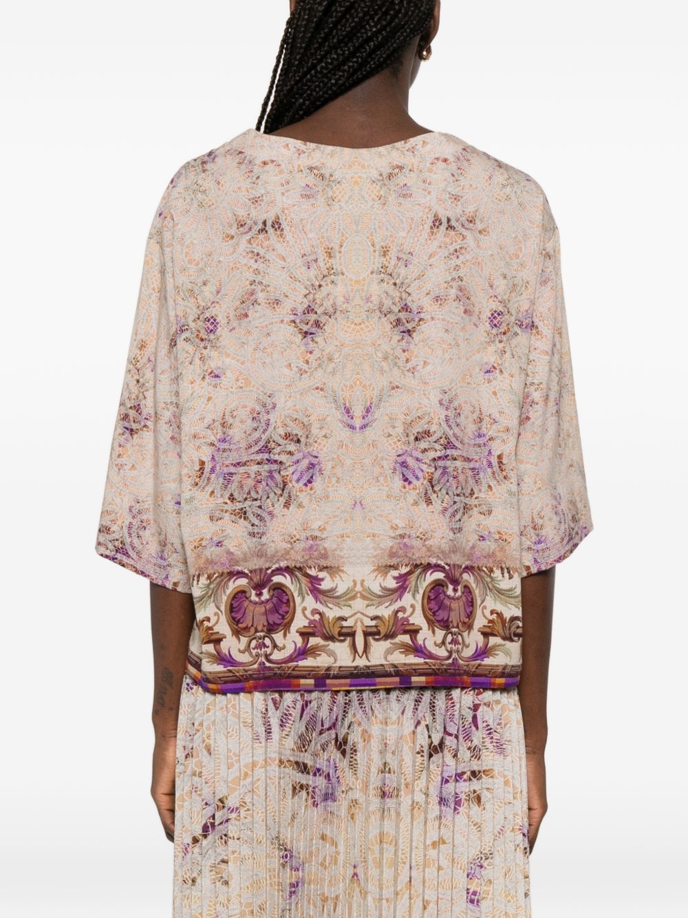 Pierre Louis Mascia Printed silk blouse