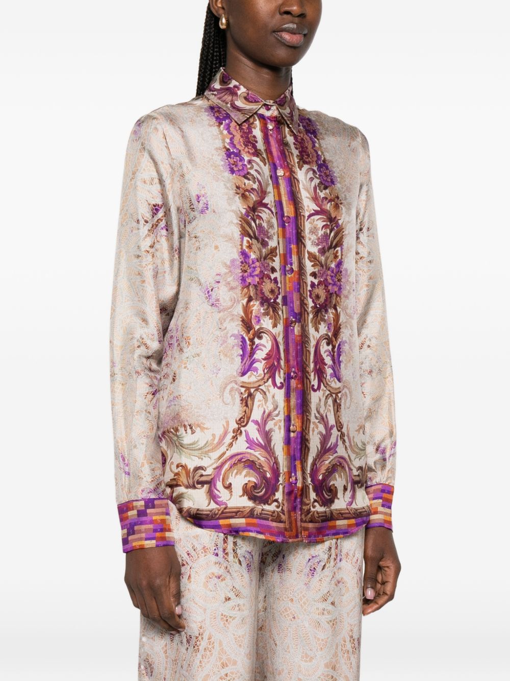 Pierre Louis Mascia Printed silk shirt