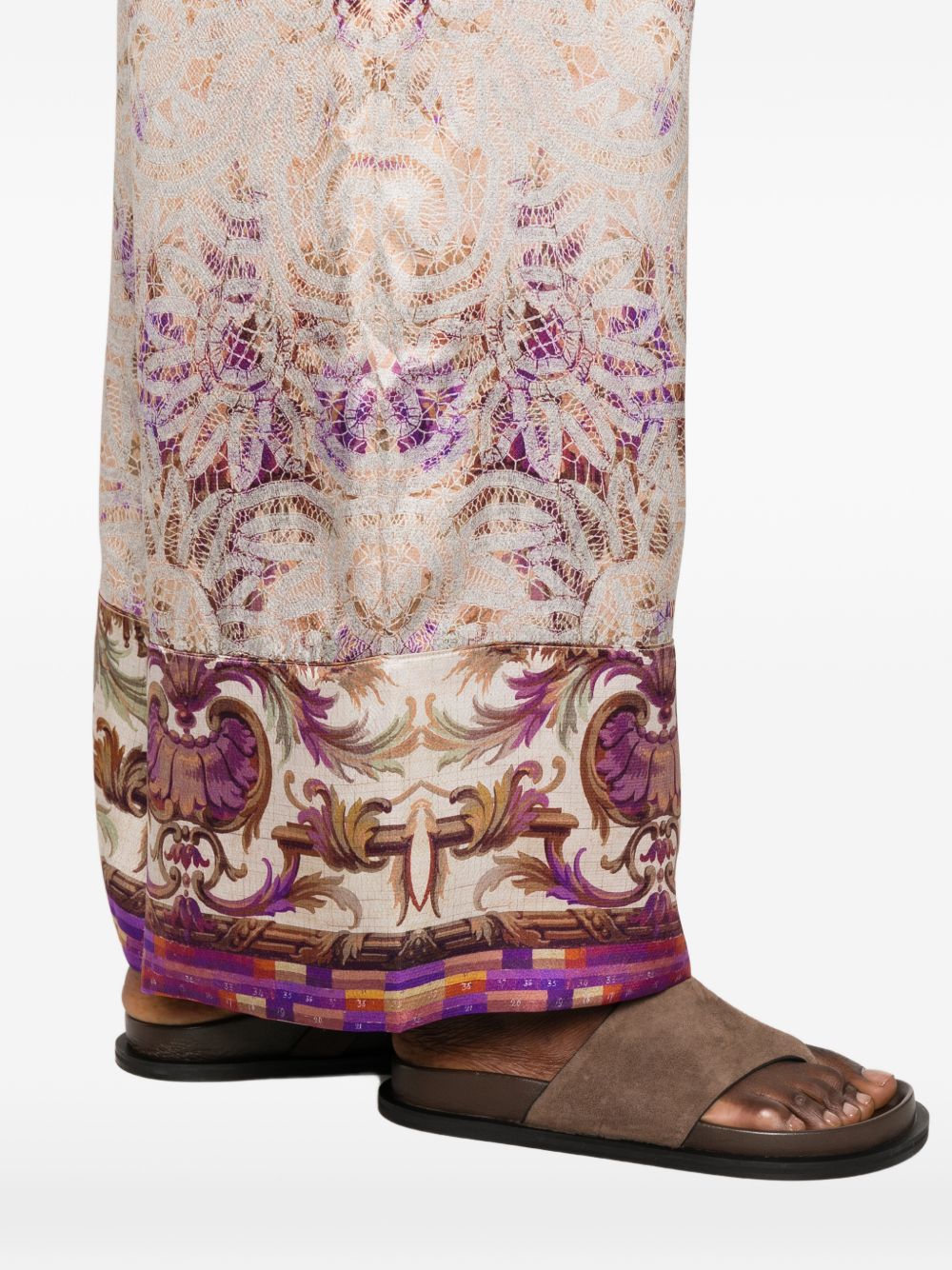 Pierre Louis Mascia Printed silk trousers