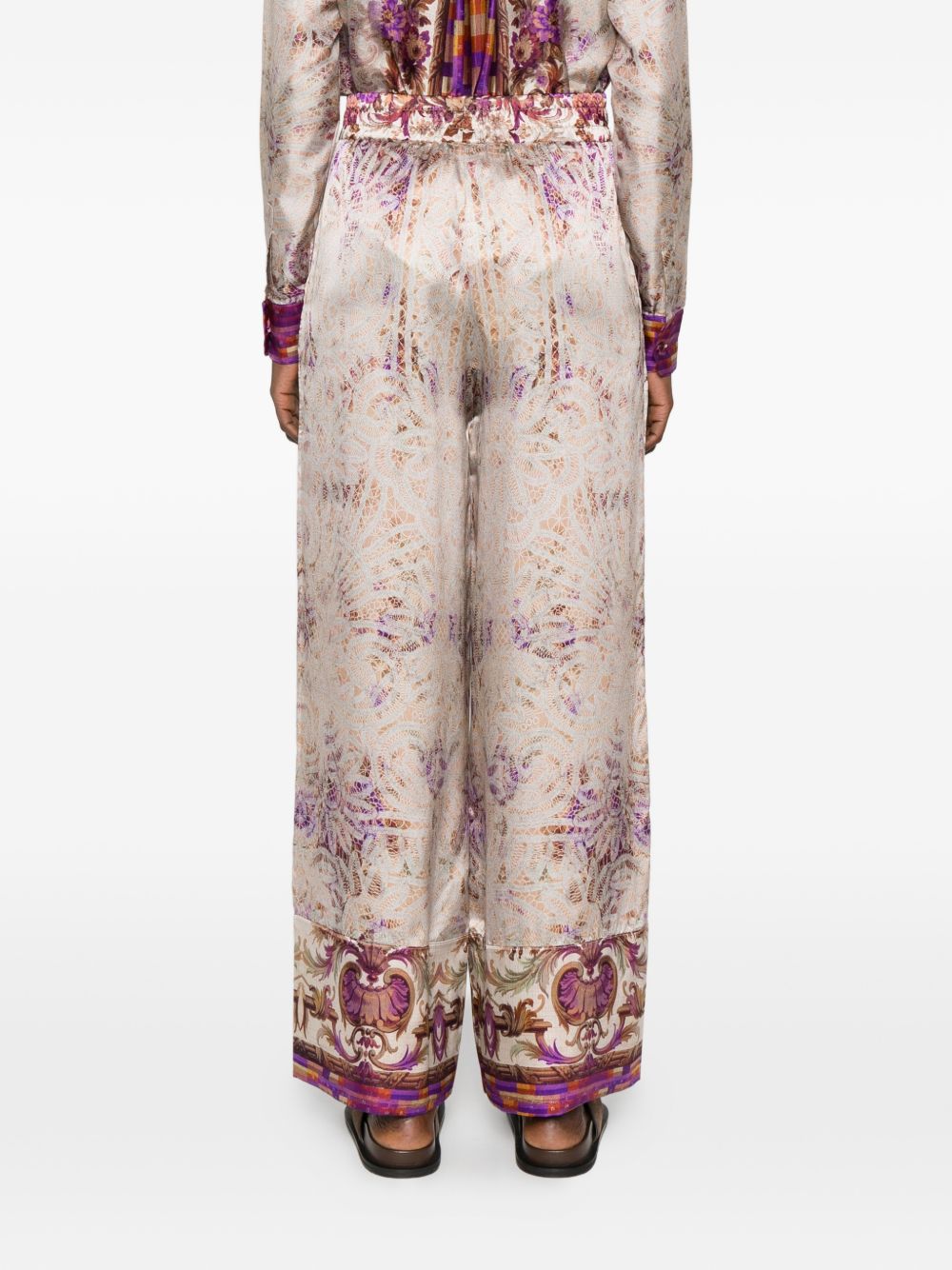 Pierre Louis Mascia Printed silk trousers