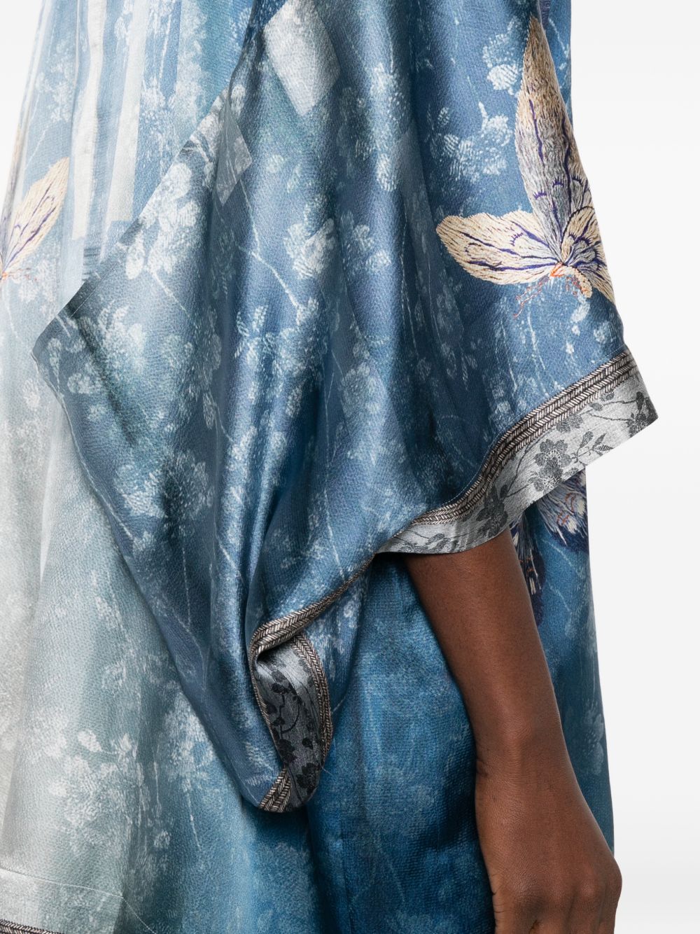 Pierre Louis Mascia Printed silk kimono