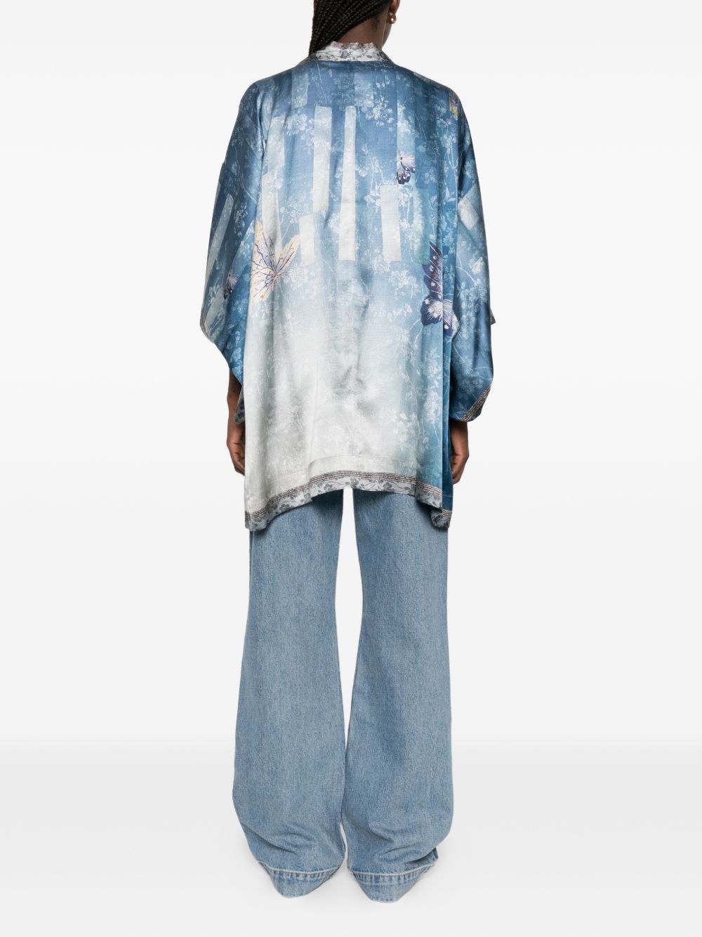 Pierre Louis Mascia Printed silk kimono