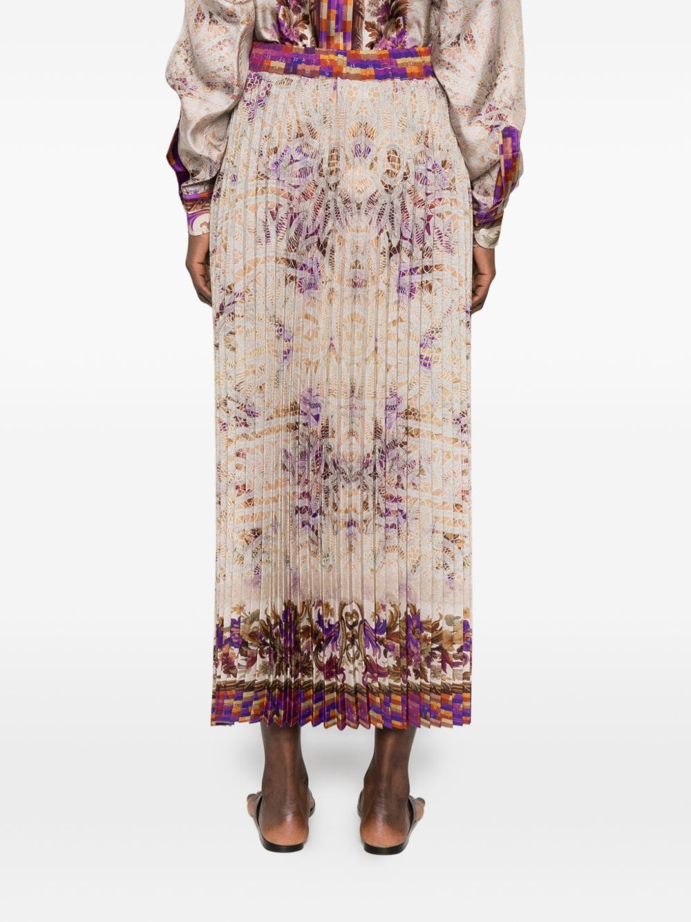 Pierre Louis Mascia Printed silk skirt