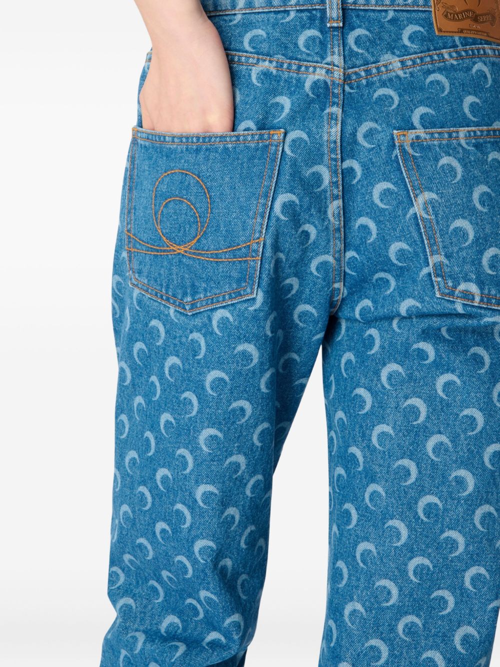 Marine Serre Denim cotton jeans