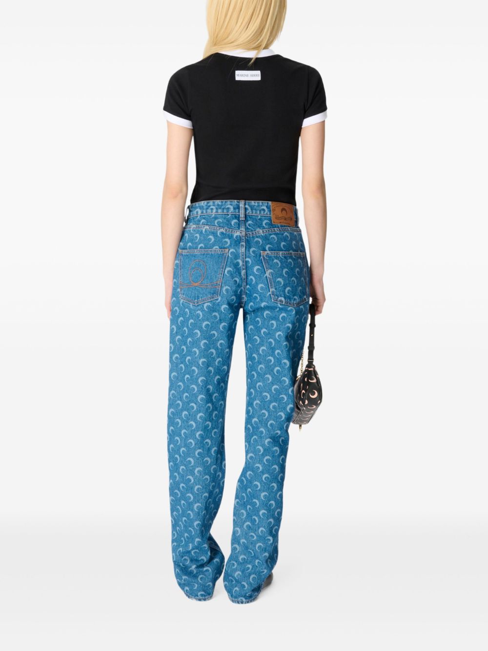 Marine Serre Denim cotton jeans