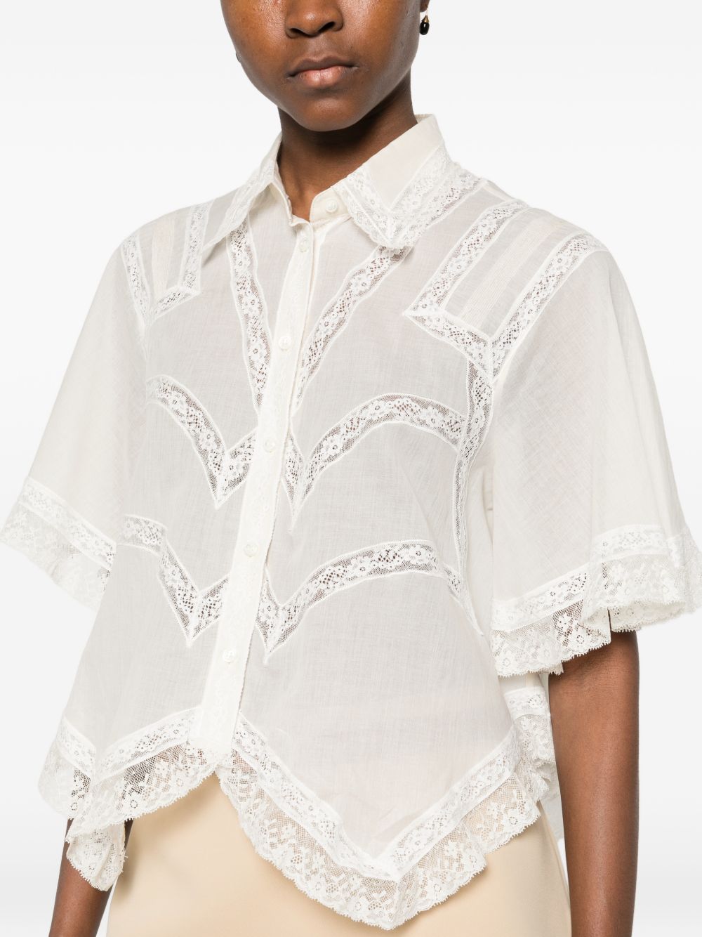Ermanno Scervino Embroidered cotton shirt
