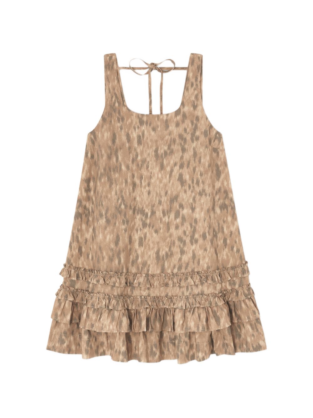 Ganni Printed cotton mini dress