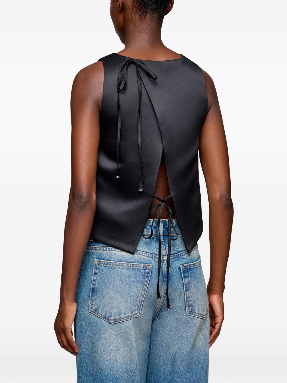 Ganni Satin tank top