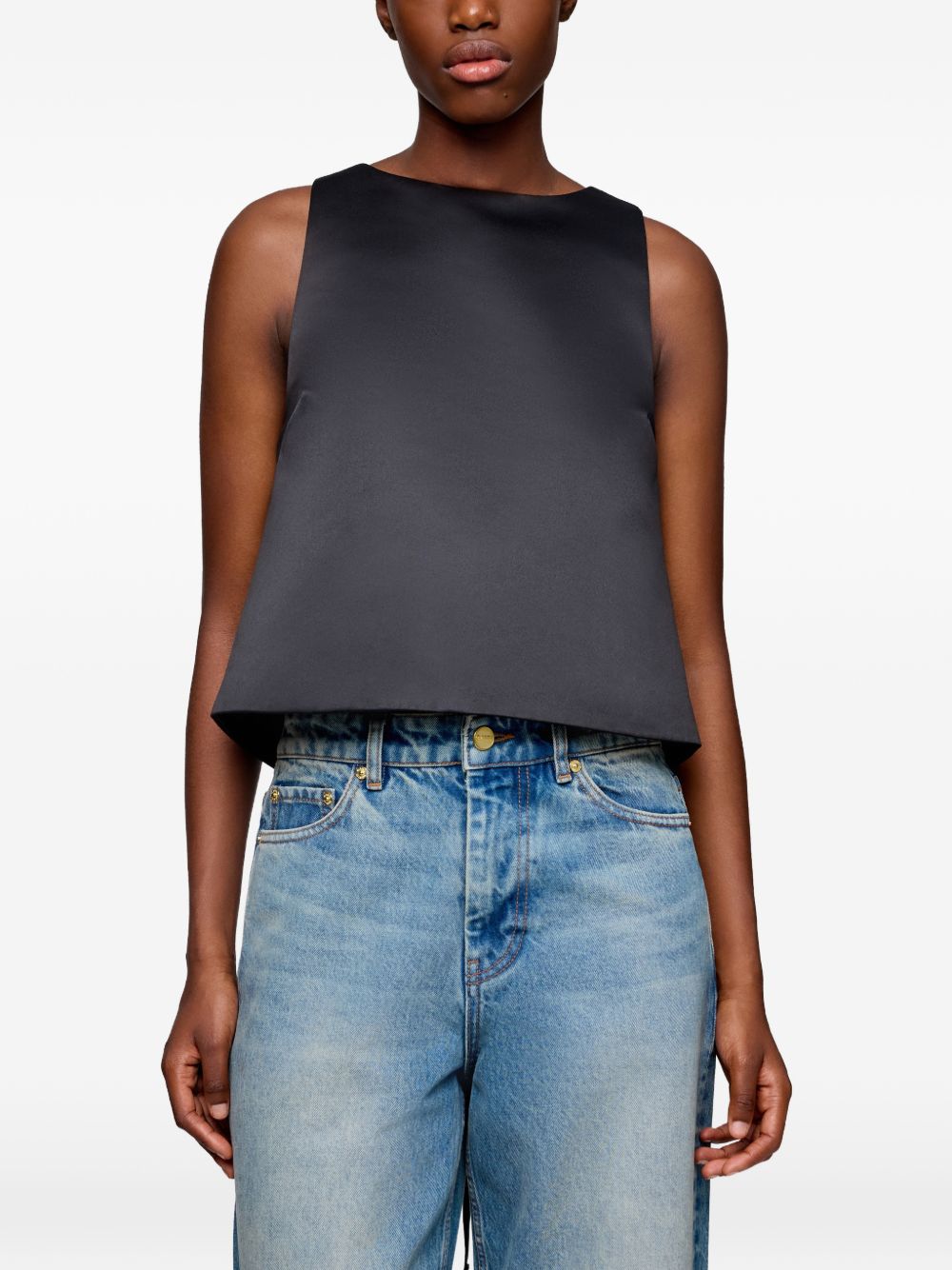 Ganni Satin tank top