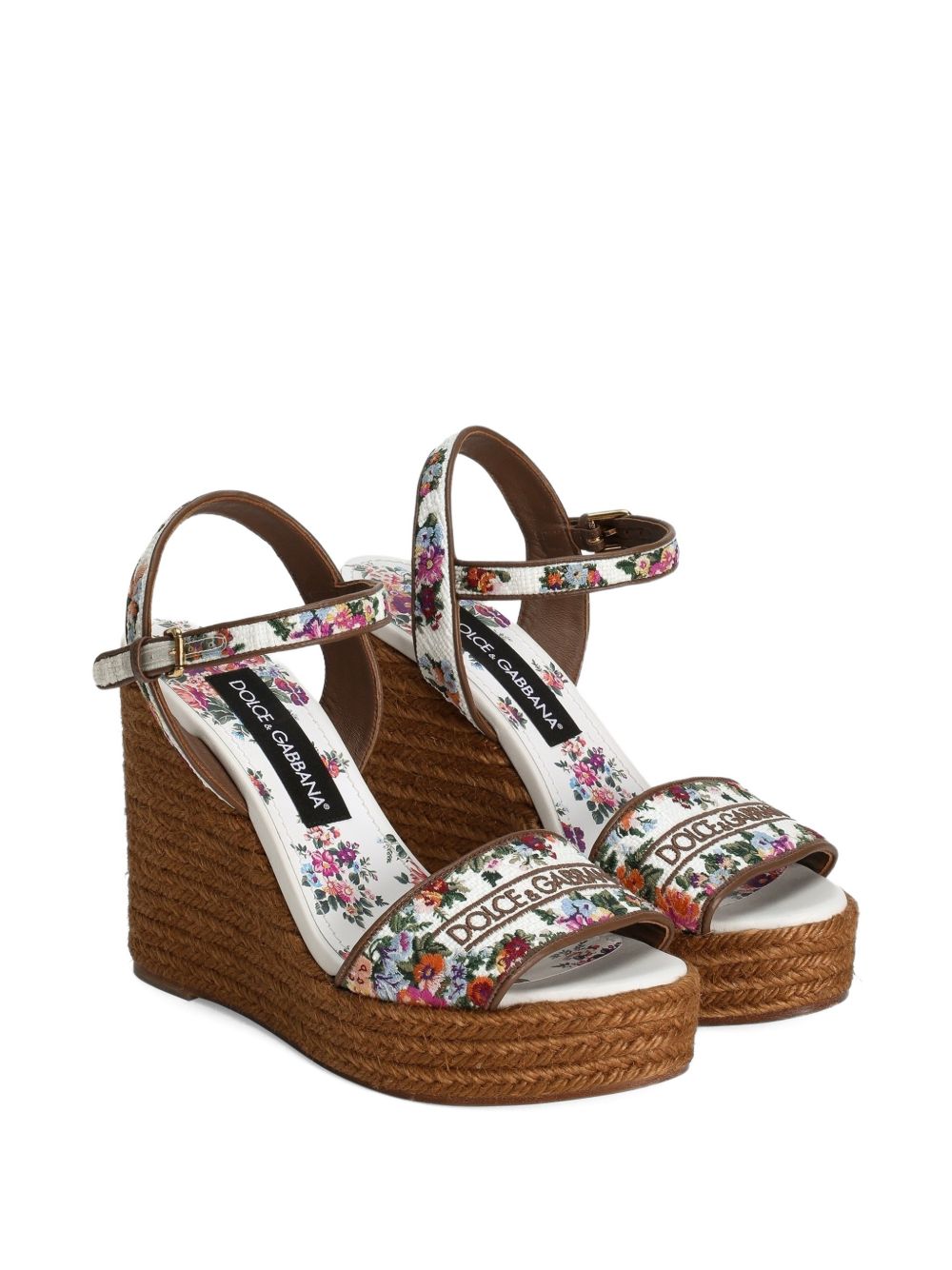 Dolce & Gabbana Nappa wedge with thread embroidery