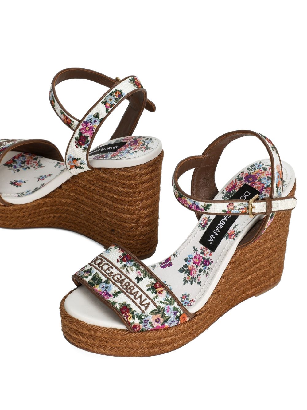 Dolce & Gabbana Nappa wedge with thread embroidery