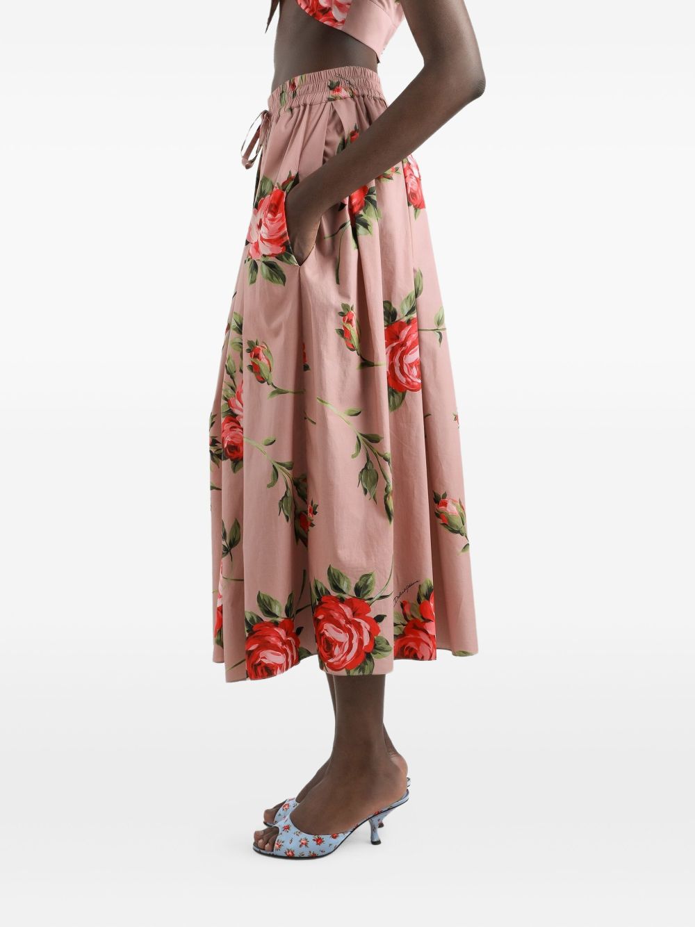 Dolce & Gabbana Roses bouquet long skirt