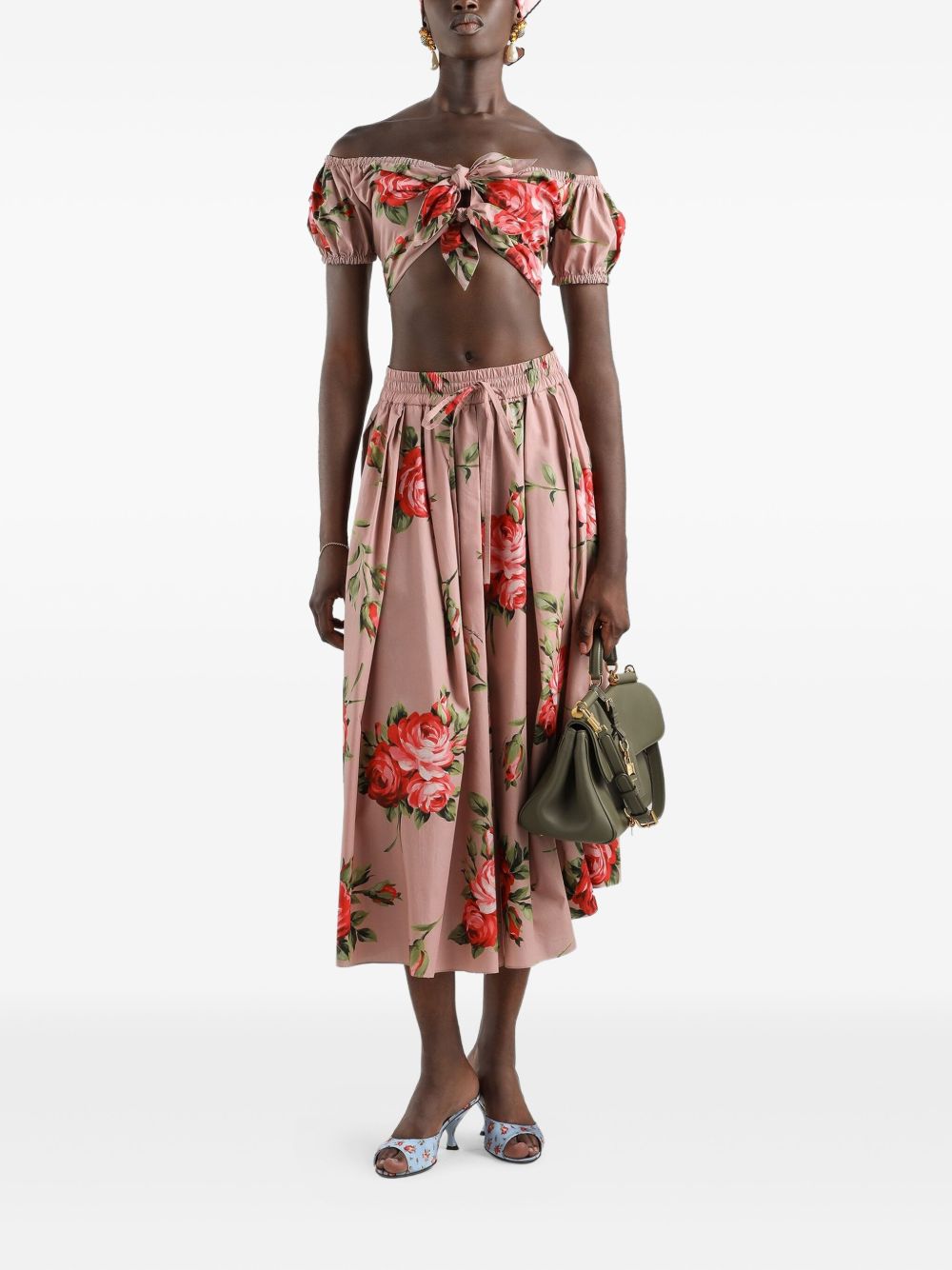Dolce & Gabbana Roses bouquet long skirt