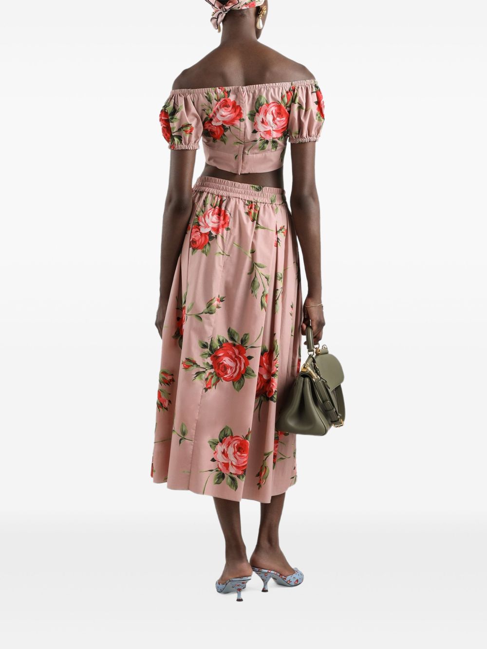 Dolce & Gabbana Roses bouquet long skirt