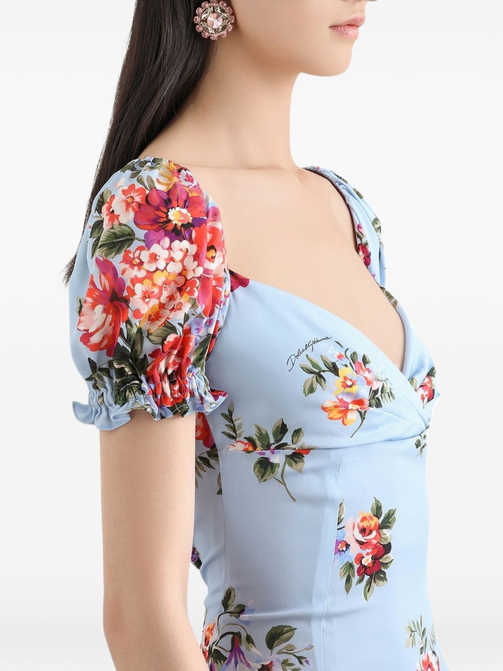Dolce & Gabbana Flower print silk dress