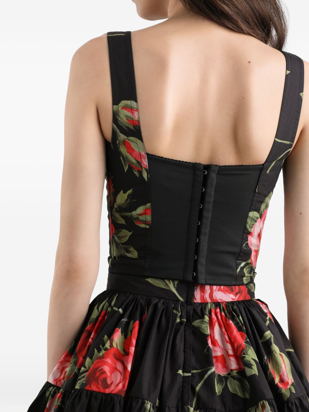 Dolce & Gabbana Roses bouquet print bustier top