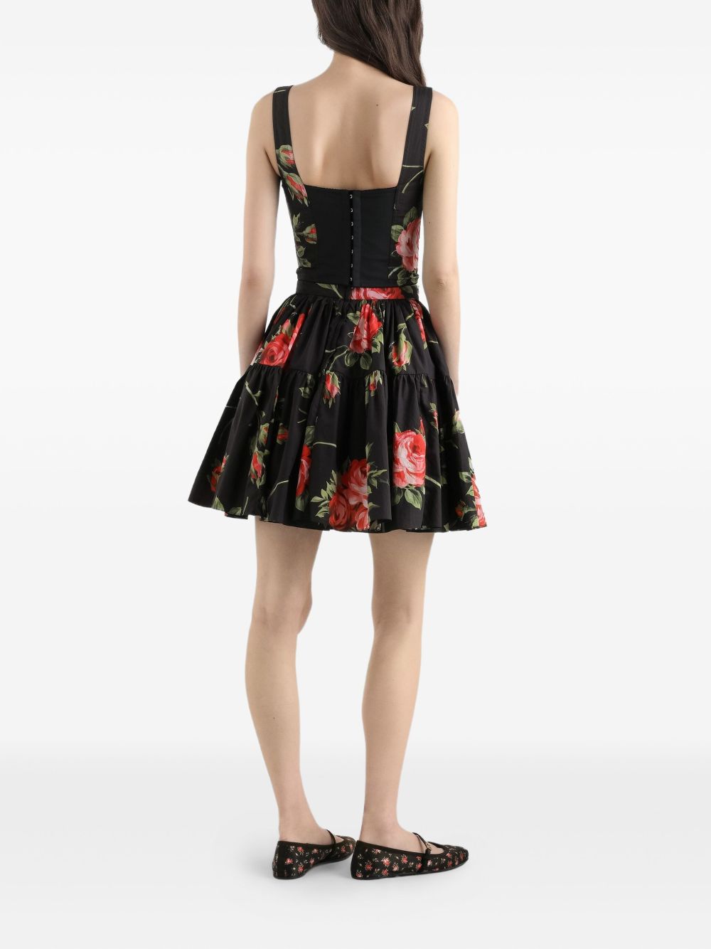 Dolce & Gabbana Roses bouquet print bustier top