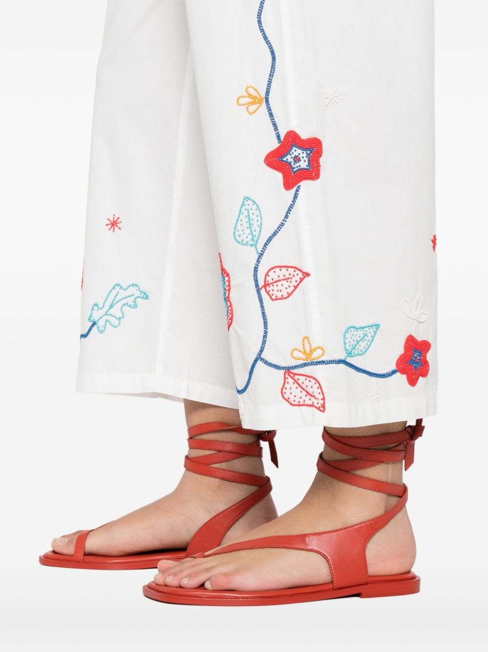 Forte Forte Embroidered cotton trousers