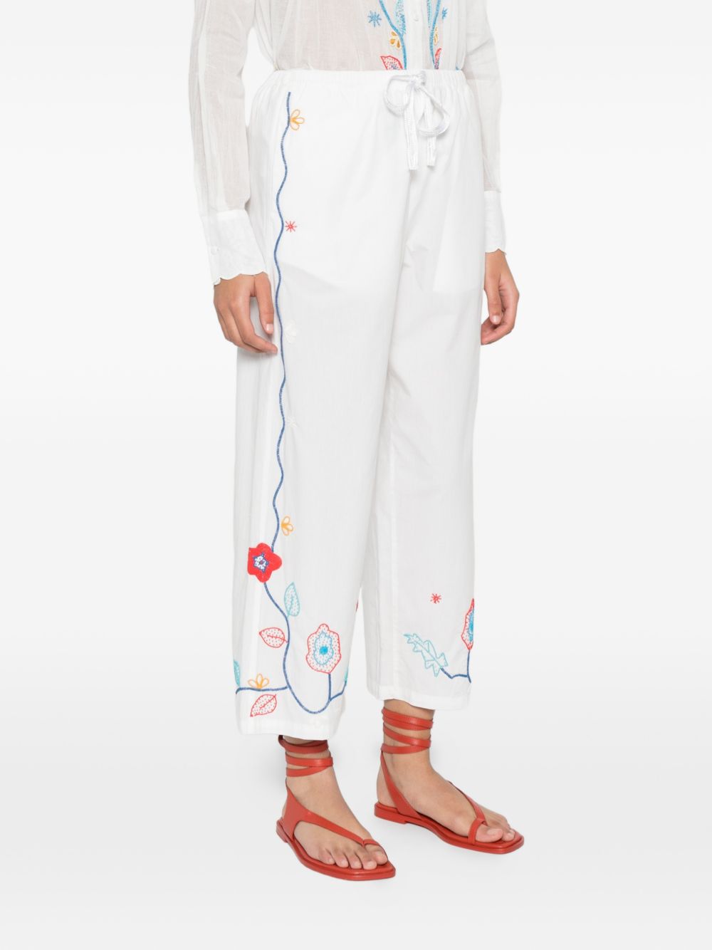 Forte Forte Embroidered cotton trousers