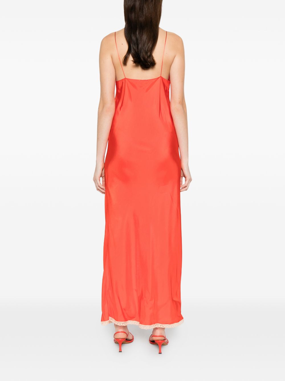 Forte Forte V-neck thin straps Long slip dress