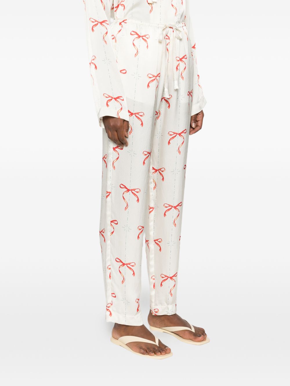 Forte Forte Printed drawstring trousers