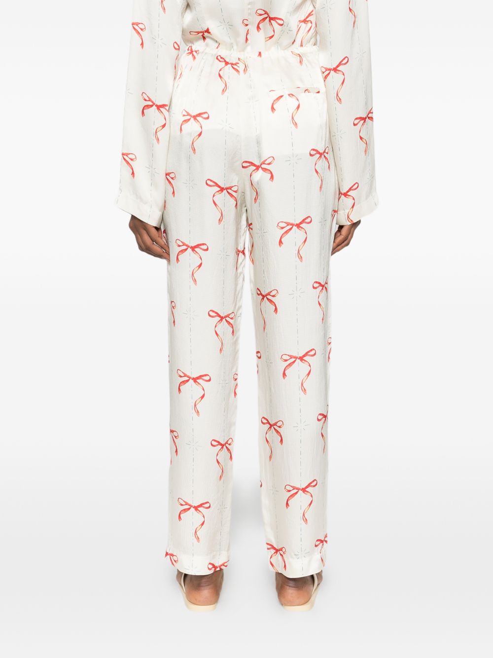 Forte Forte Printed drawstring trousers