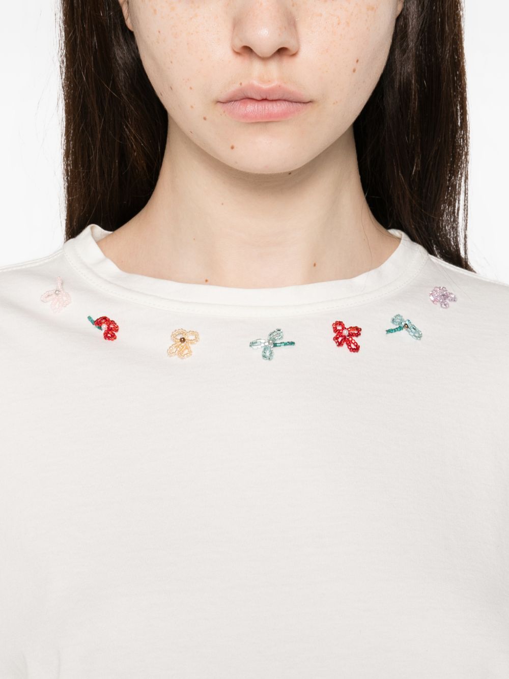 Forte Forte Embroidered cotton t-shirt