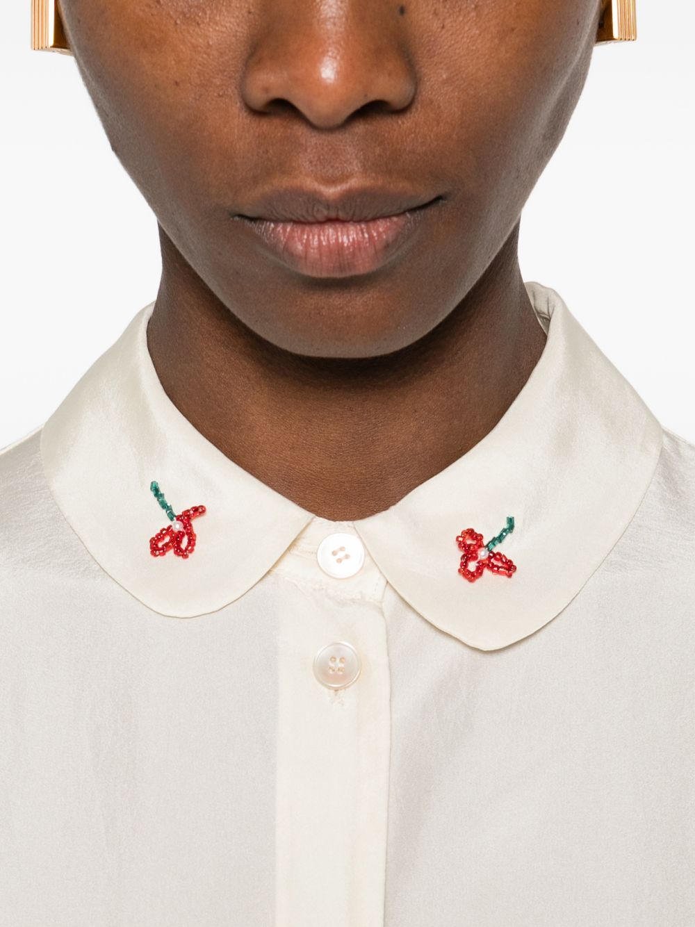 Forte Forte Embroidered silk shirt