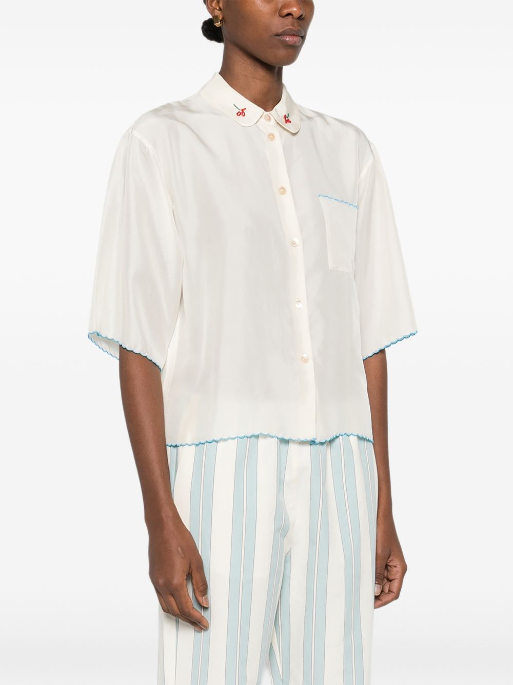 Forte Forte Embroidered silk shirt