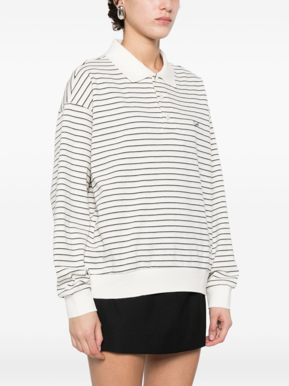 Dunst Striped cotton polo shirt