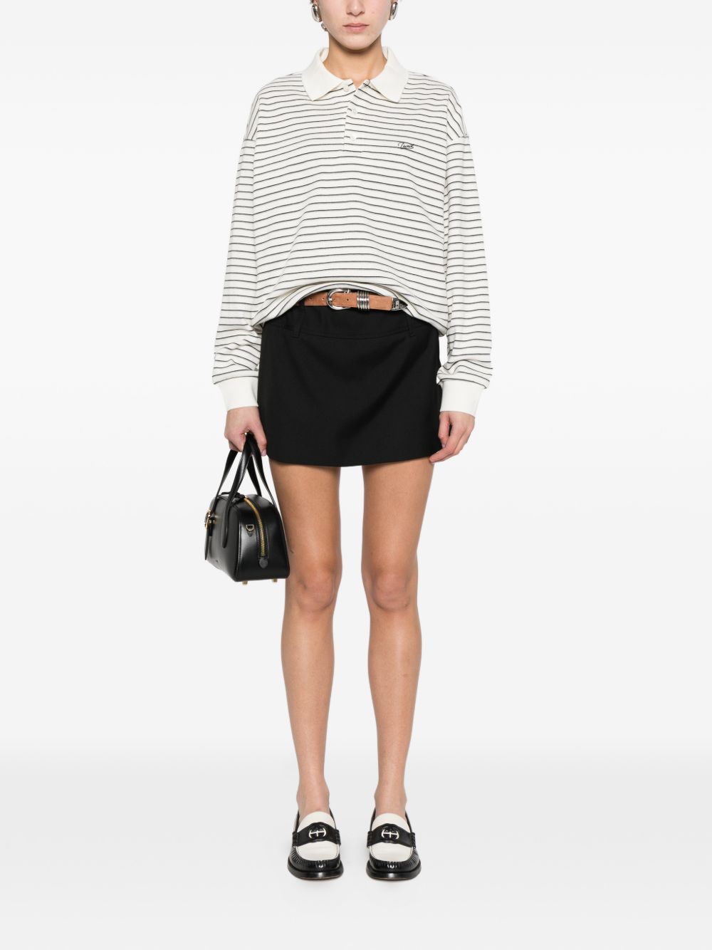 Dunst Striped cotton polo shirt