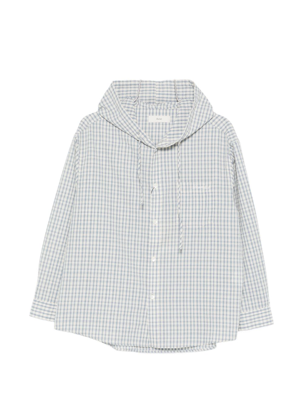 Dunst Checked hooded shirt