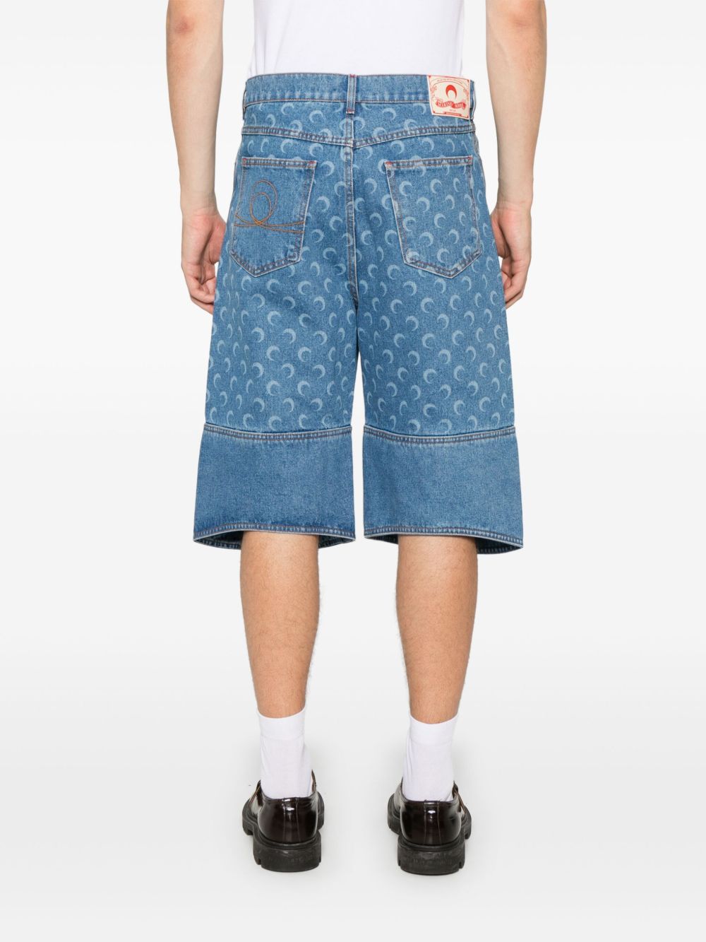 Marine Serre Moon denim bermuda shorts