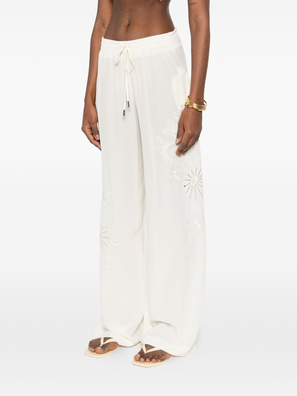 Ermanno Scervino Silk pajama trousers