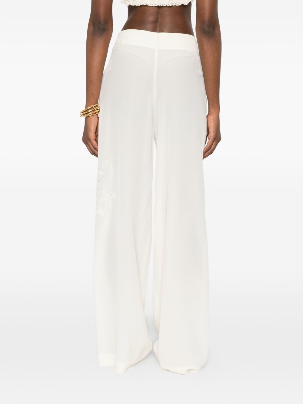 Ermanno Scervino Silk pajama trousers