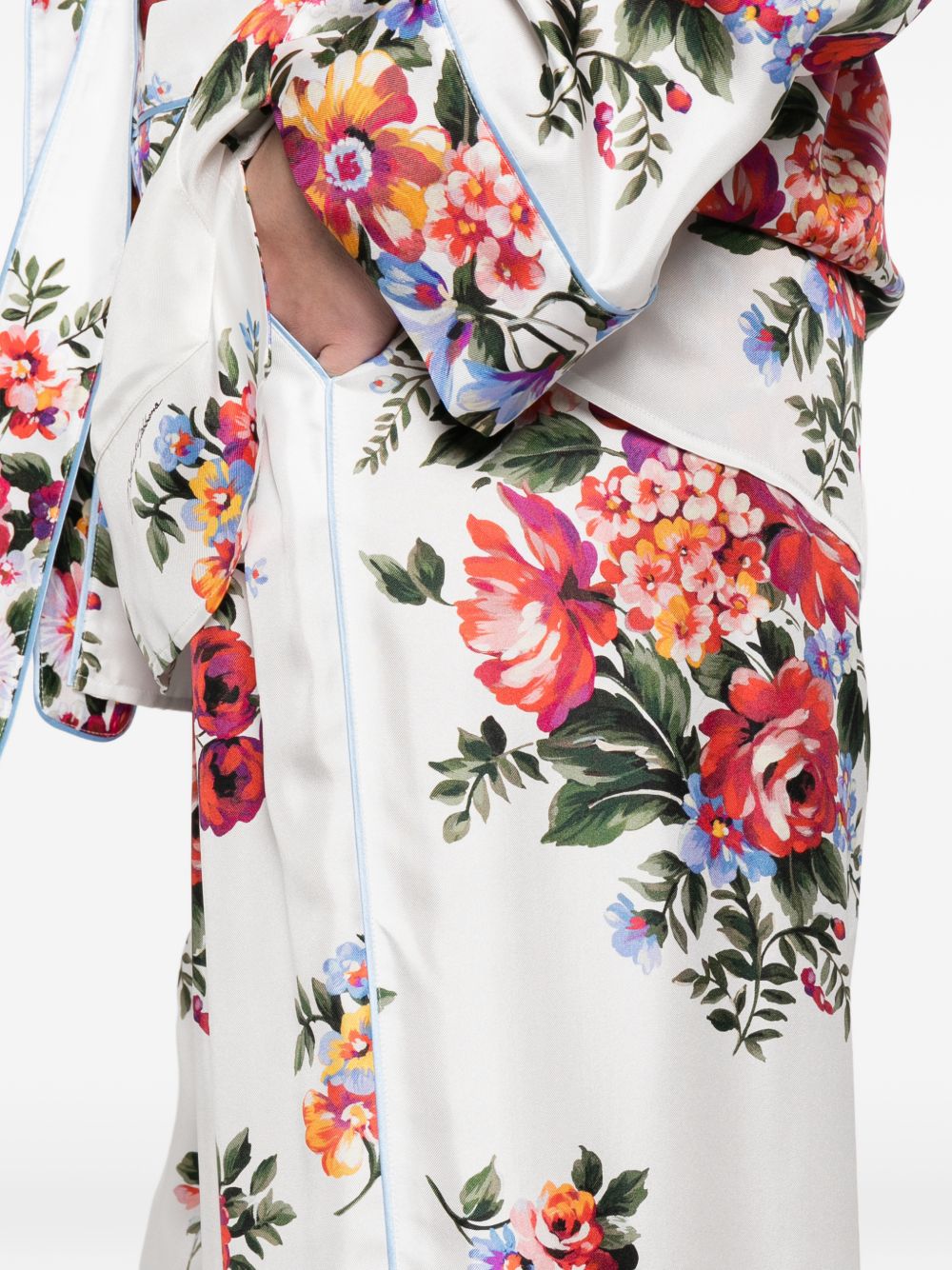 Dolce & Gabbana Flower print silk trousers