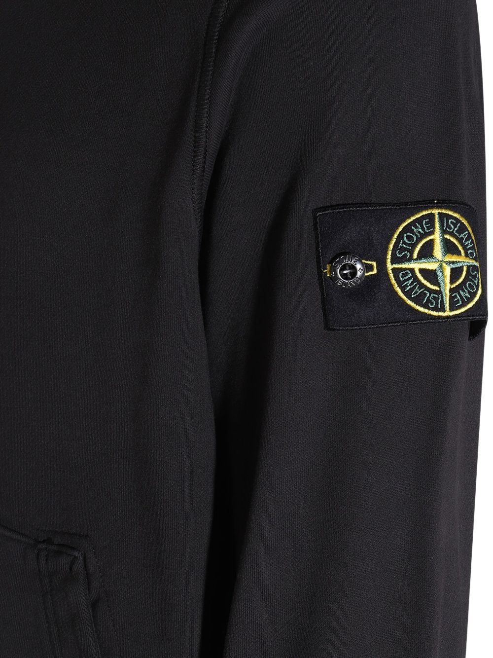 Stone Island Logo cotton hoodie