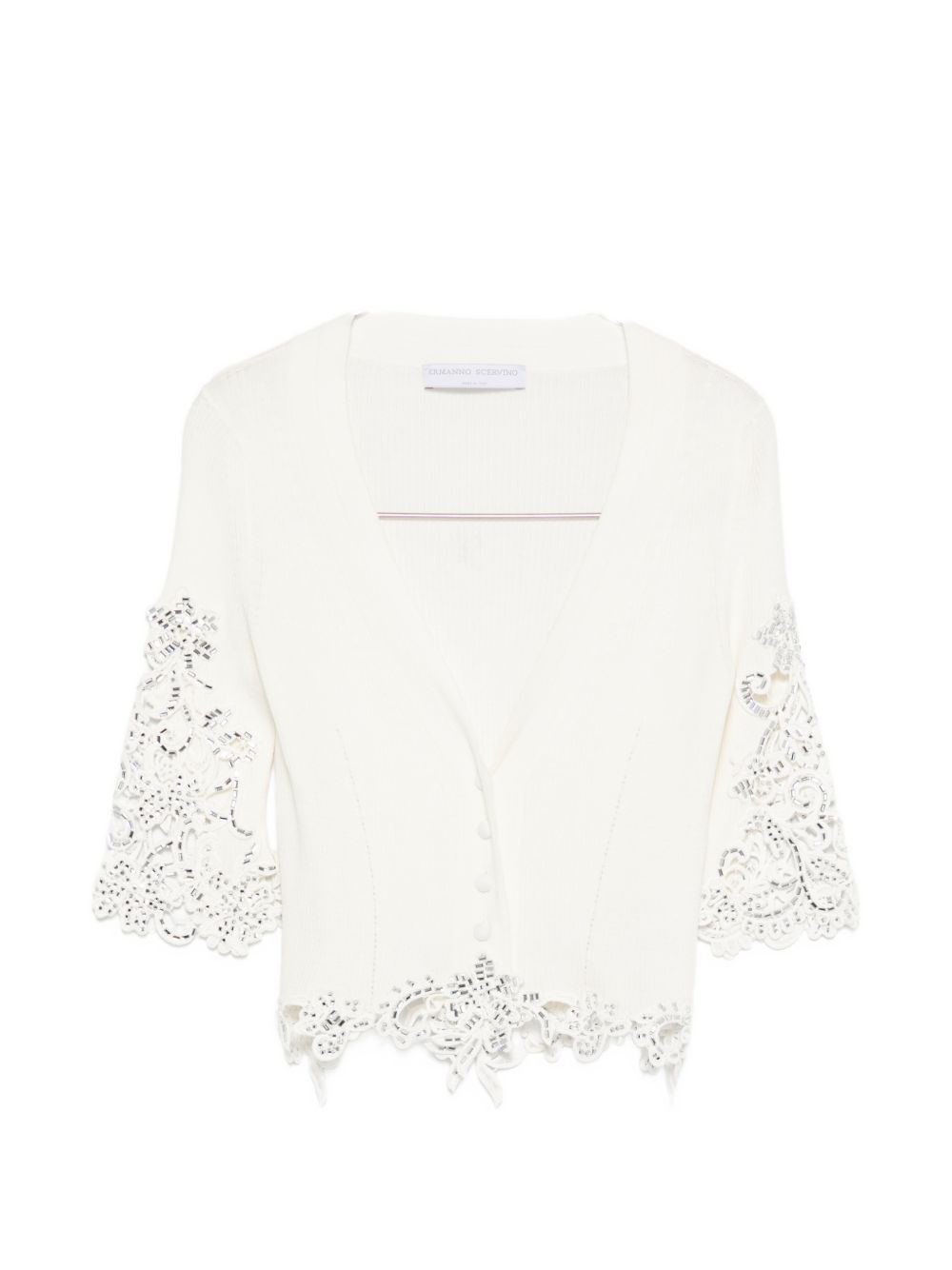 Ermanno Scervino Embroidered cotton cardigan