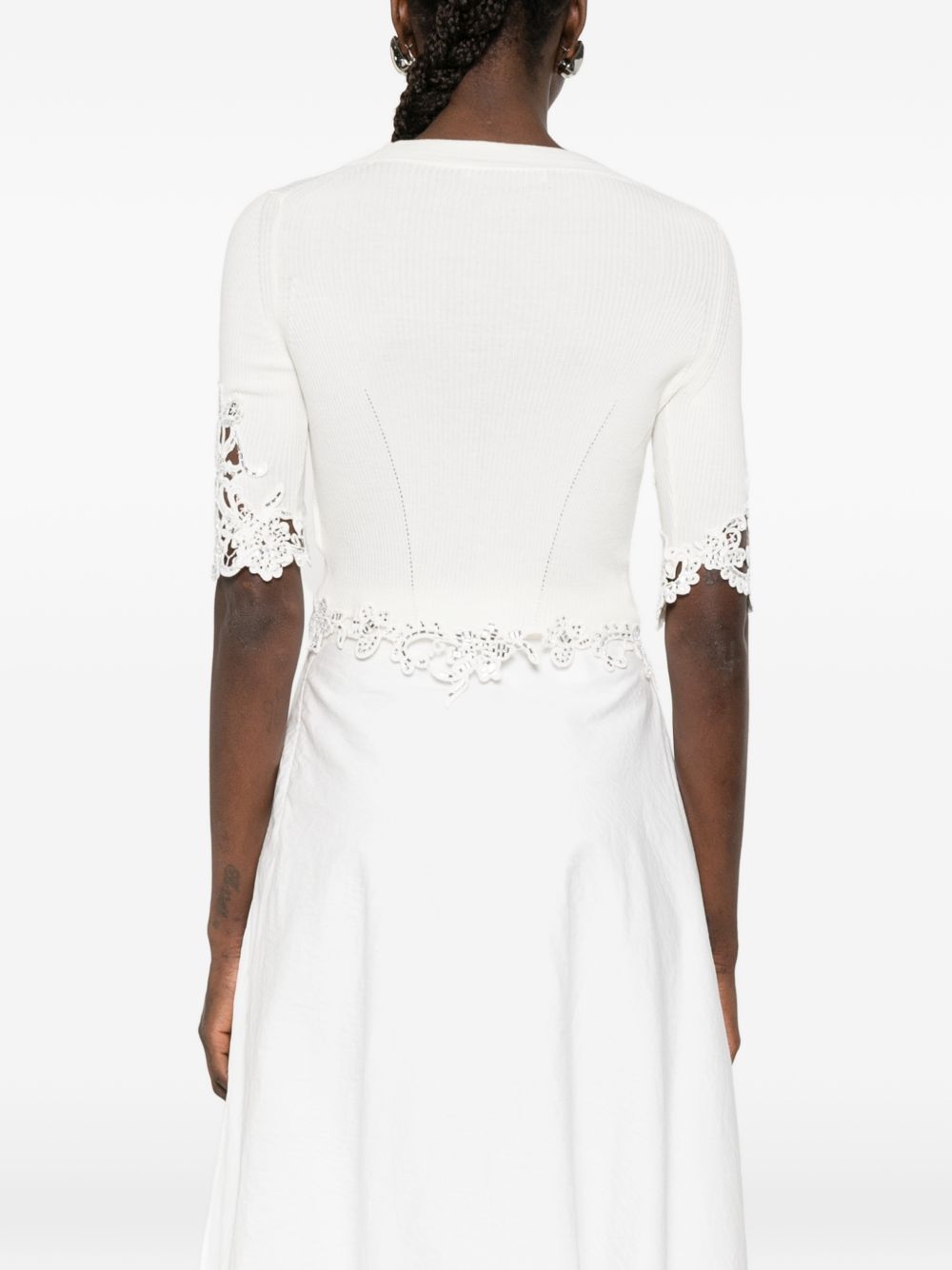Ermanno Scervino Embroidered cotton cardigan