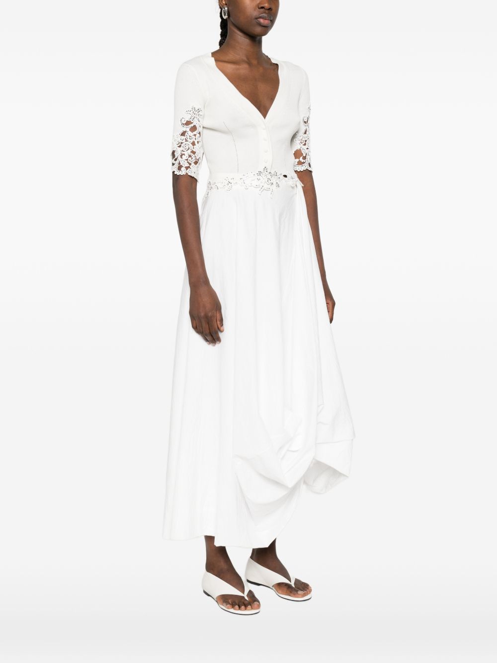 Ermanno Scervino Embroidered cotton cardigan