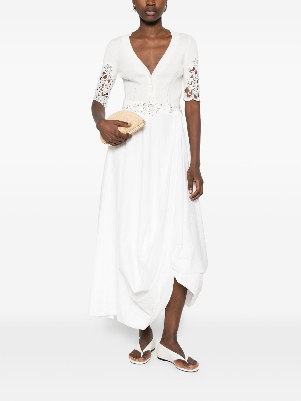 Ermanno Scervino Embroidered cotton cardigan