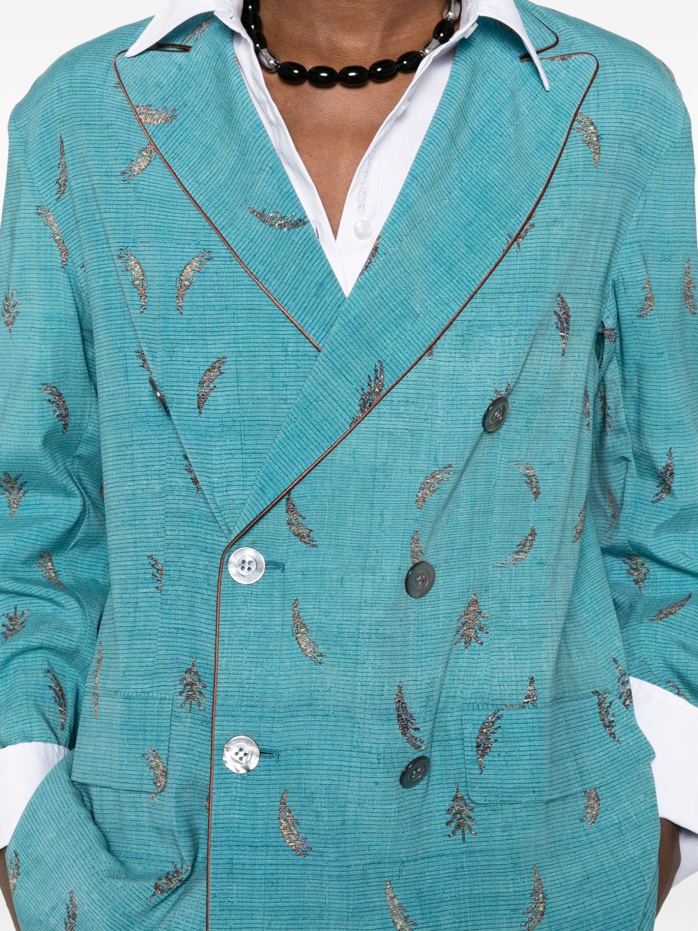 Pierre Louis Mascia Printed silk jacket