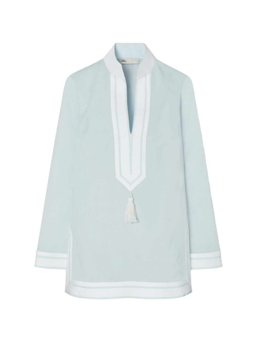 Tory Burch V-neck tassel long sleeves Cotton tunic
