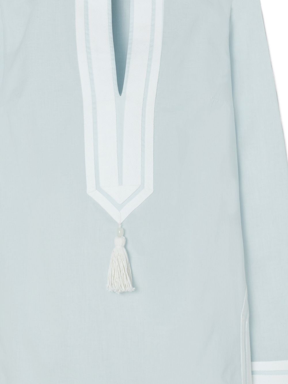 Tory Burch V-neck tassel long sleeves Cotton tunic