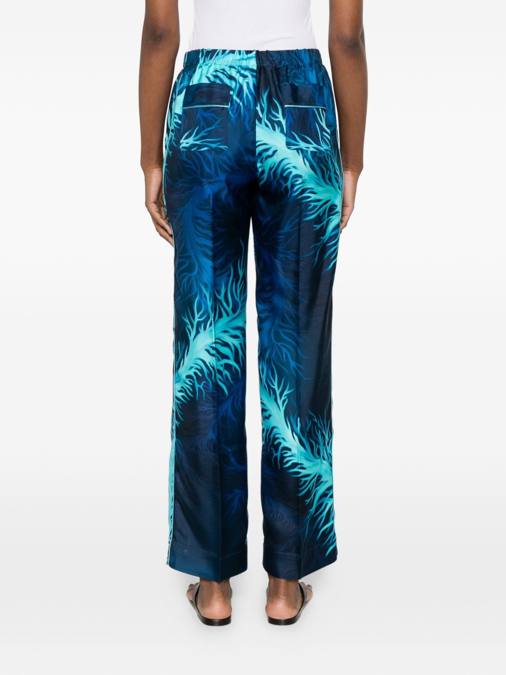 F.R.S . Printed silk trousers