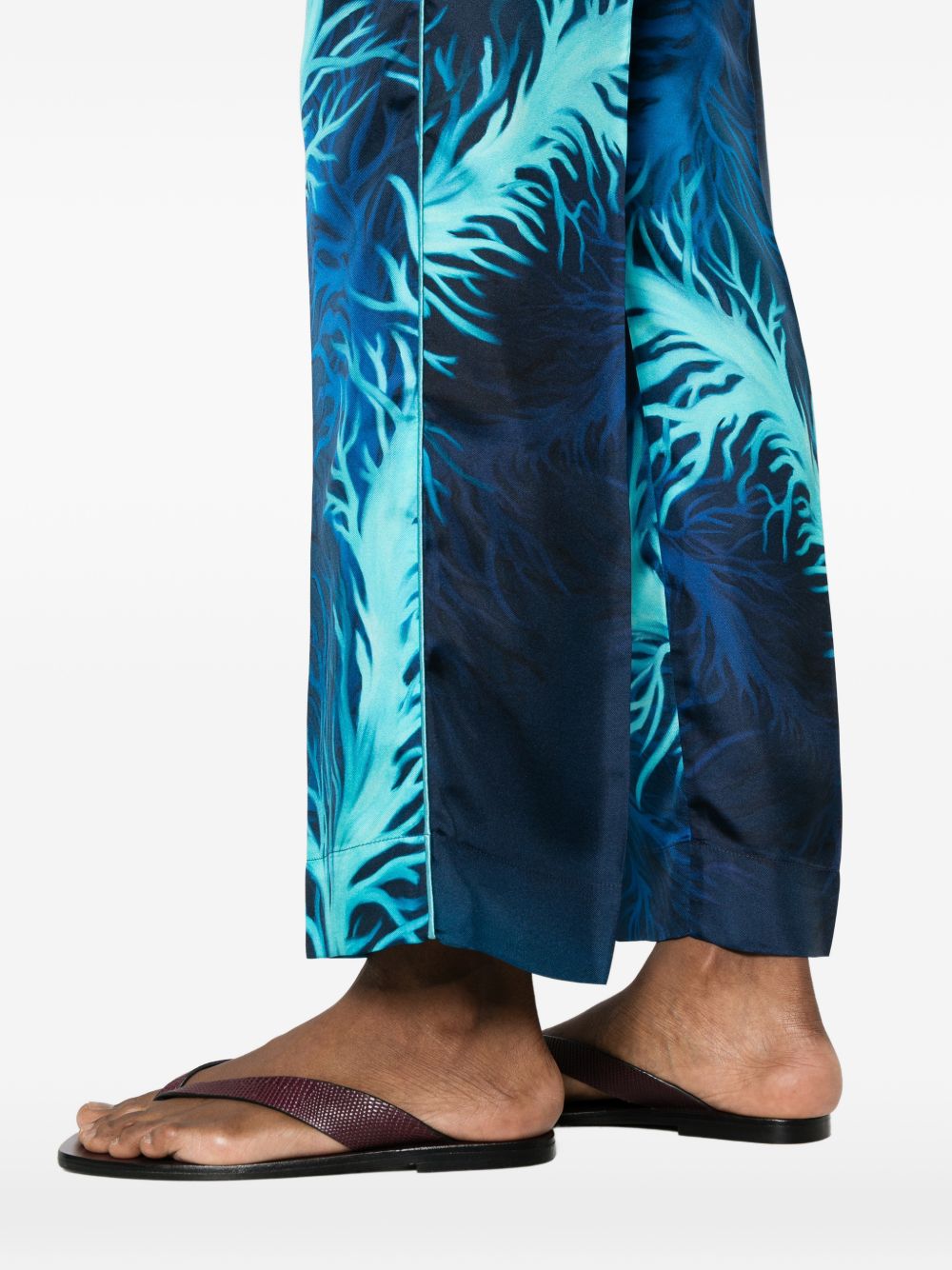 F.R.S . Printed silk trousers