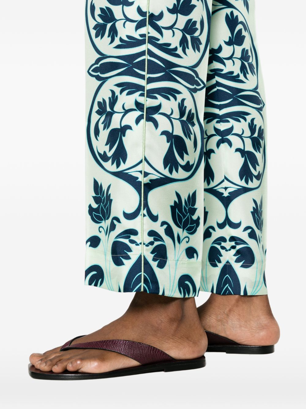 F.R.S . Printed silk trousers