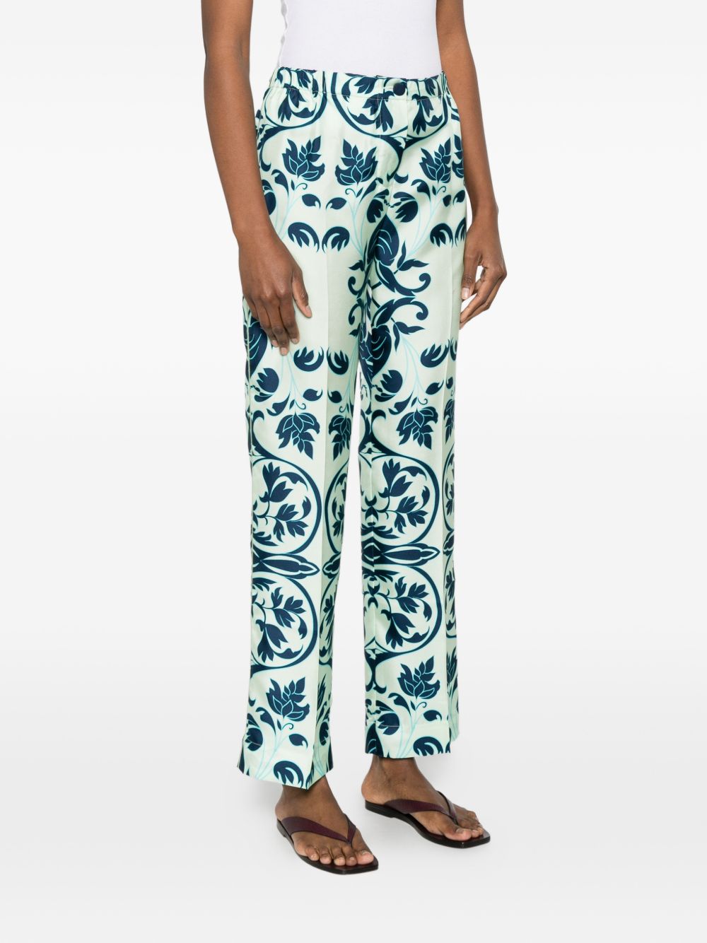 F.R.S . Printed silk trousers