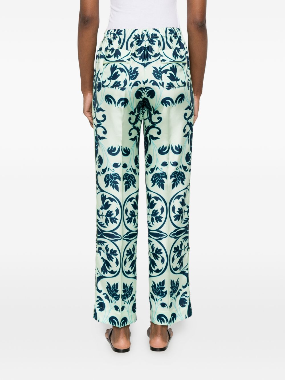 F.R.S . Printed silk trousers