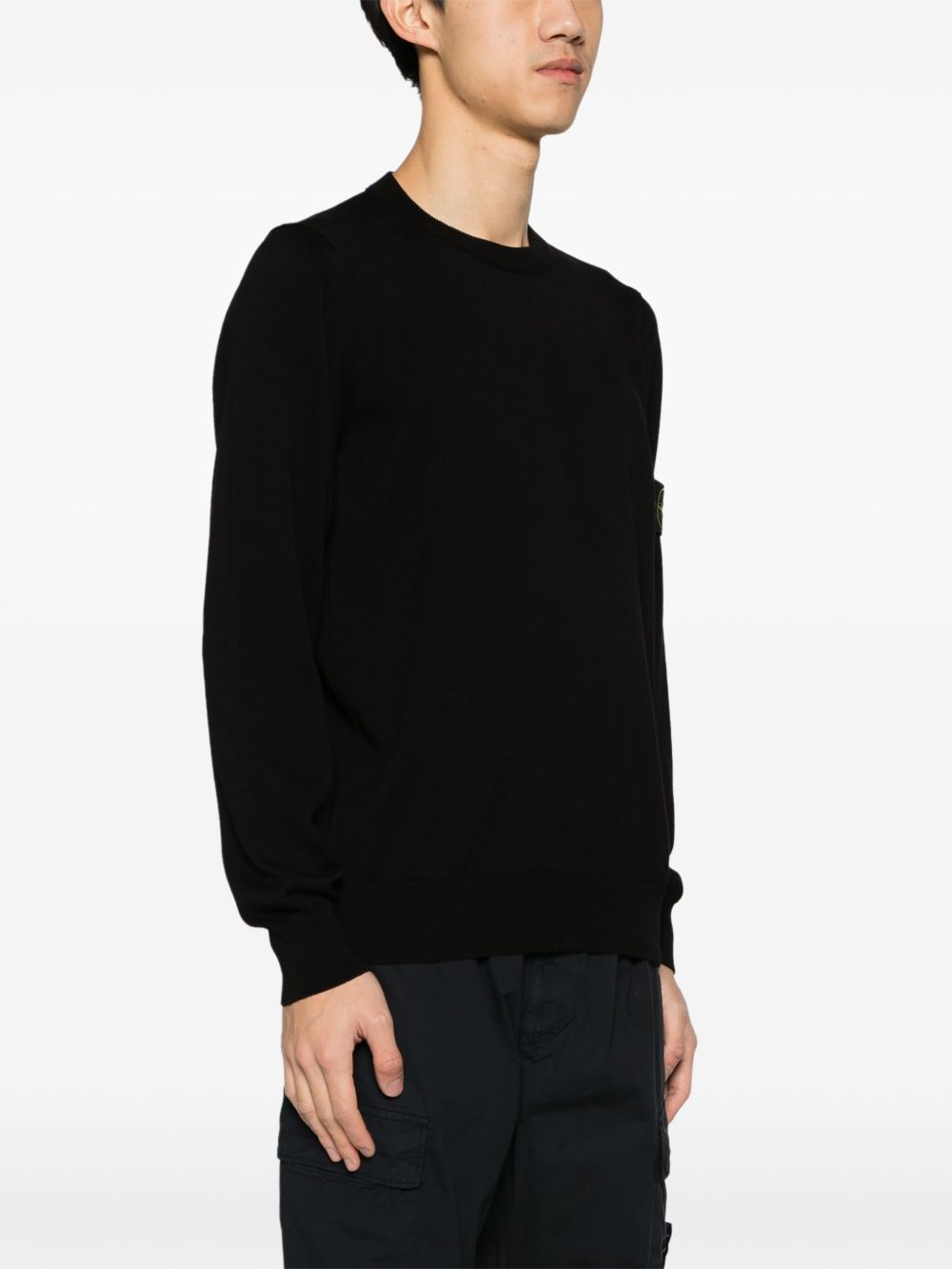 Stone Island QR code Cotton crewneck sweater